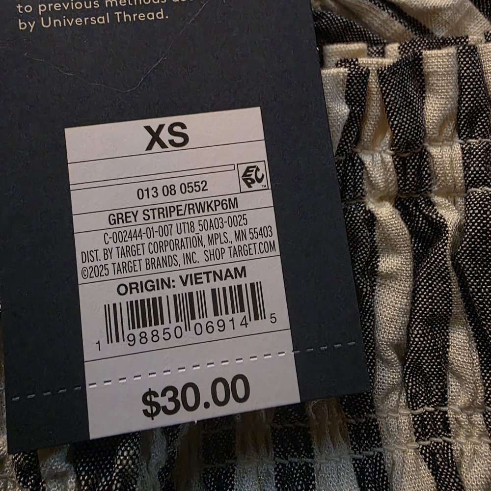 Universal Thread Black and White Strapless Dress - Picture 6 of 8